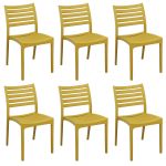 ZULE - set 6 sedie polipropilene impilabile