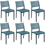 ZULE - set 6 sedie polipropilene impilabile