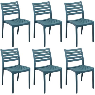 ZULE - set 6 sedie polipropilene impilabile