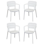 HAZEL - set 4 poltrone in polipropilene impilabili