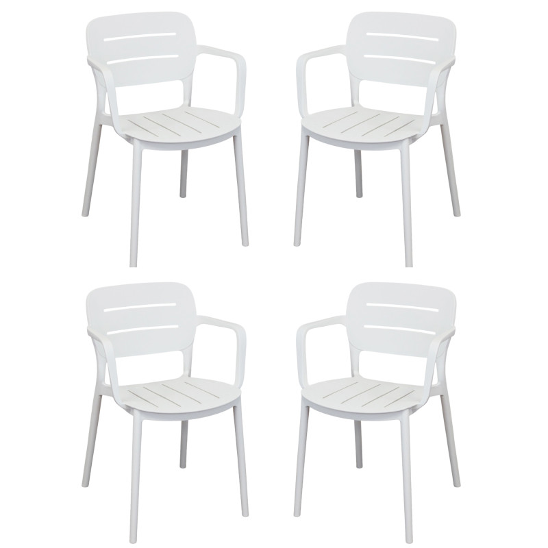 HAZEL - set 4 poltrone in polipropilene impilabili