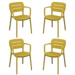 HAZEL - set 4 poltrone in polipropilene impilabili