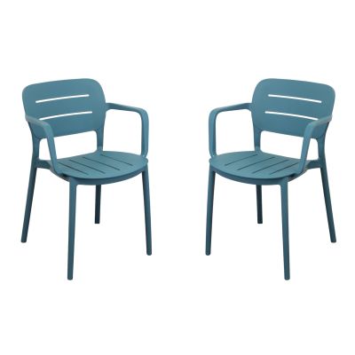 HAZEL - set 2 poltrone in polipropilene impilabili