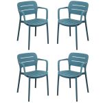 HAZEL - set 4 poltrone in polipropilene impilabili