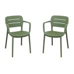 HAZEL - set 2 poltrone in polipropilene impilabili