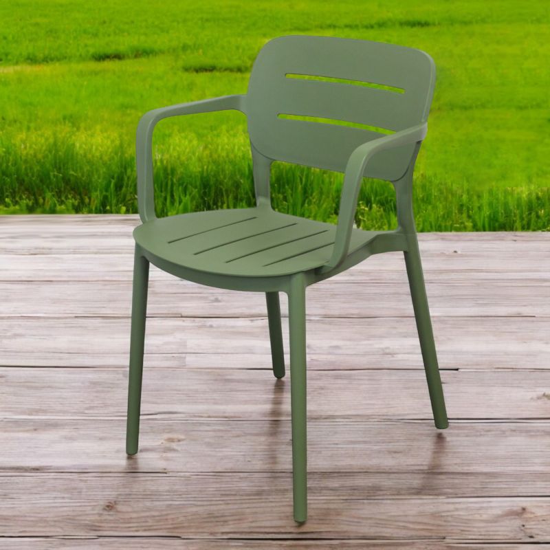 HAZEL - set 2 poltrone in polipropilene impilabili