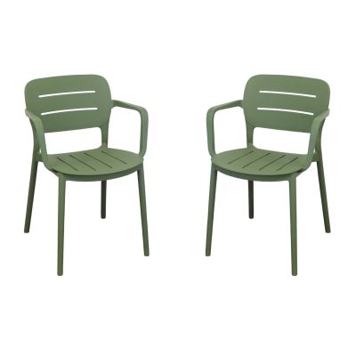 HAZEL - set 2 poltrone in polipropilene impilabili