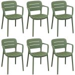 HAZEL - set 6 poltrone in polipropilene impilabili