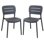 HAZEL - set 2 sedie in polipropilene impilabili