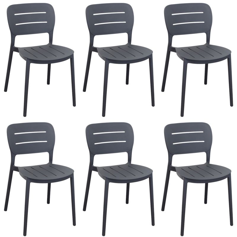 HAZEL - set 6 sedie in polipropilene impilabili