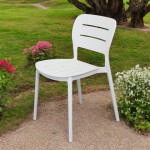 HAZEL - set 4 sedie in polipropilene impilabili