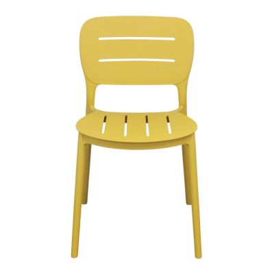 HAZEL - set 2 sedie in polipropilene impilabili