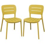 HAZEL - set 2 sedie in polipropilene impilabili
