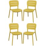 HAZEL - set 4 sedie in polipropilene impilabili