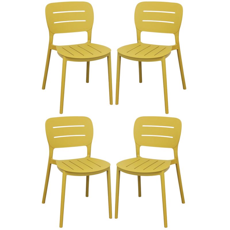 HAZEL - set 4 sedie in polipropilene impilabili