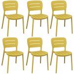 HAZEL - set 6 sedie in polipropilene impilabili