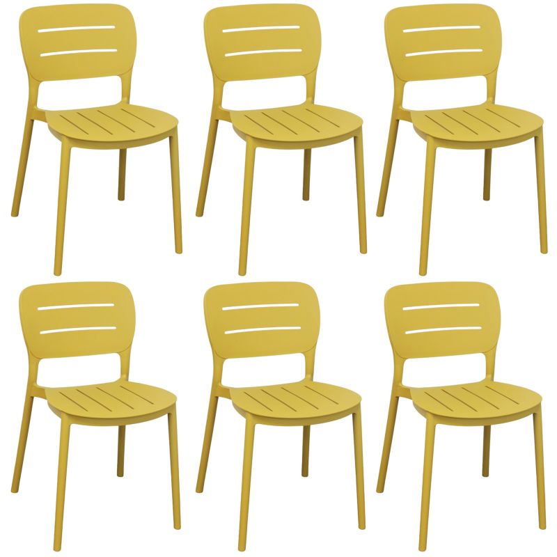 HAZEL - set 6 sedie in polipropilene impilabili