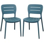 HAZEL - set 2 sedie in polipropilene impilabili