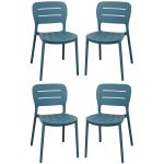 HAZEL - set 4 sedie in polipropilene impilabili