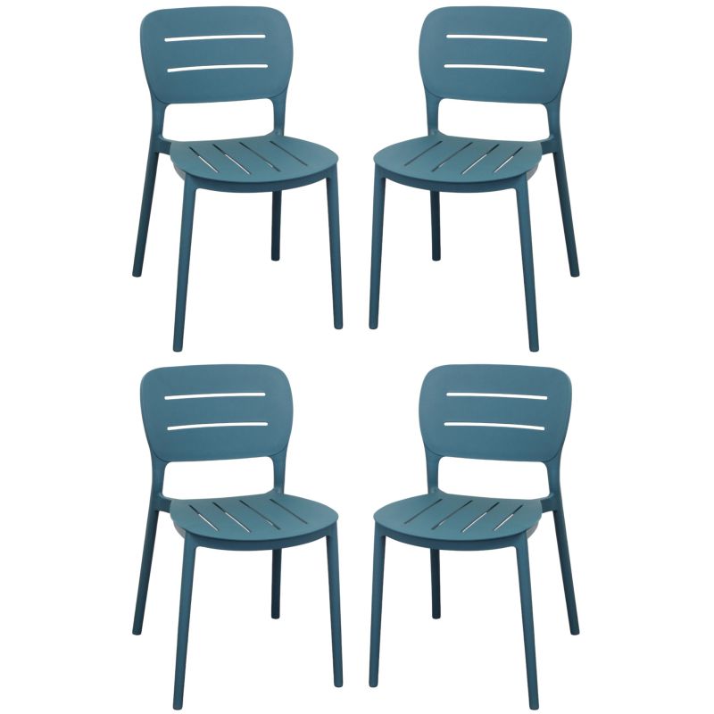 HAZEL - set 4 sedie in polipropilene impilabili
