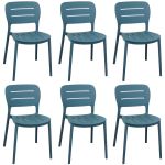 HAZEL - set 6 sedie in polipropilene impilabili