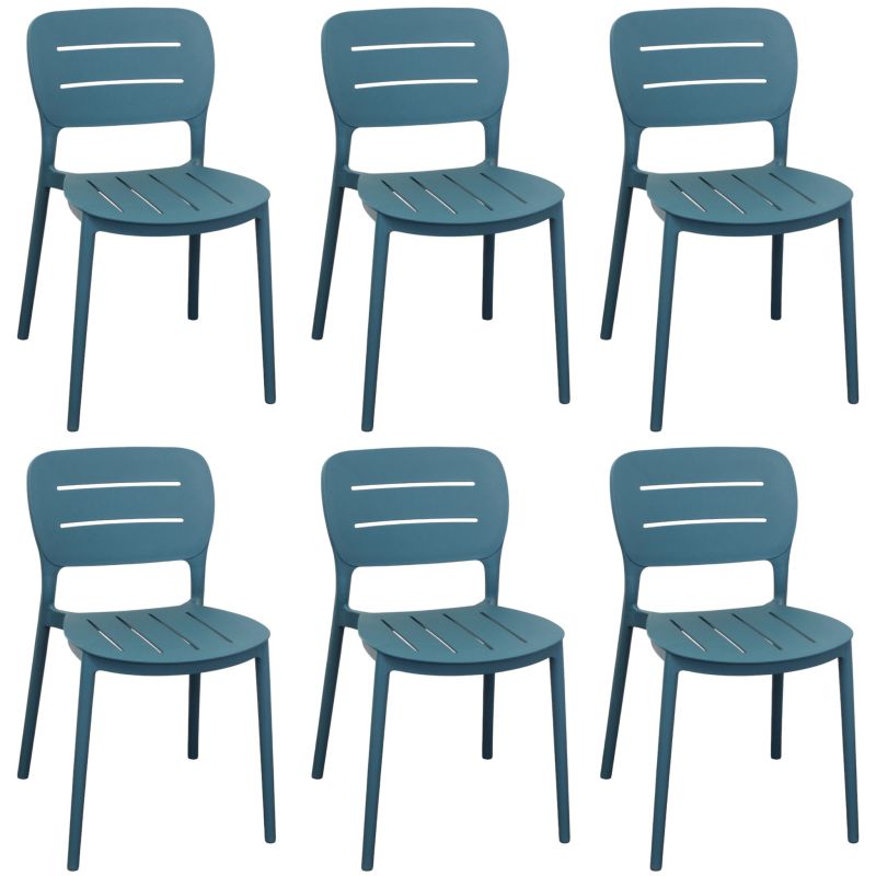 HAZEL - set 6 sedie in polipropilene impilabili