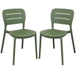 HAZEL - set 2 sedie in polipropilene impilabili