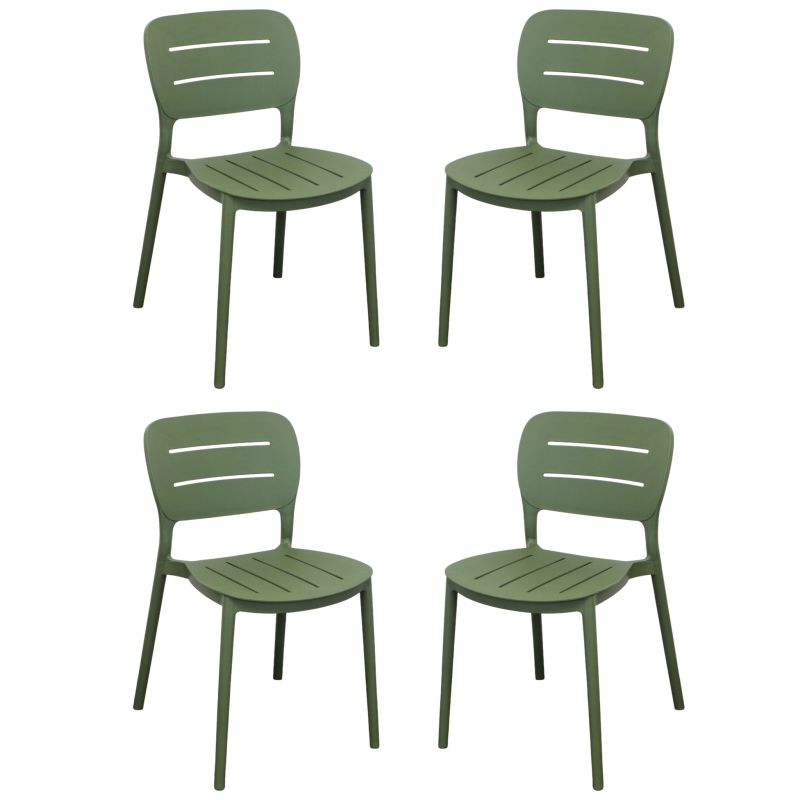 HAZEL - set 4 sedie in polipropilene impilabili