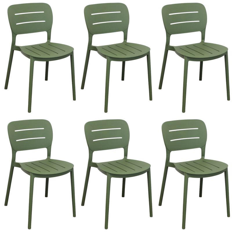 HAZEL - set 6 sedie in polipropilene impilabili