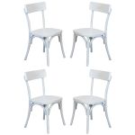 CHELSEA - set 4 sedie in legno di olmo