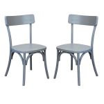 CHELSEA - set 2 sedie in legno di olmo