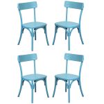 CHELSEA - set 4 sedie in legno di olmo