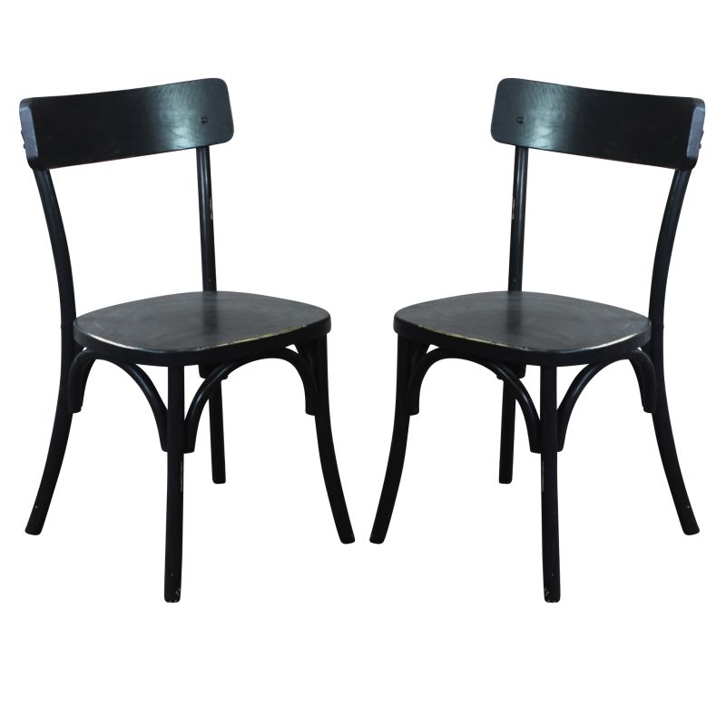 CHELSEA - set 2 sedie in legno di olmo