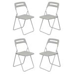 UXIOR - set 4 sedie in polipropilene pieghevole