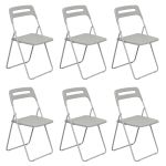 UXIOR - set 6 sedie in polipropilene pieghevole