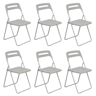 UXIOR - set 6 sedie in polipropilene pieghevole