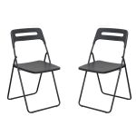 UXIOR - set 2 sedie in polipropilene pieghevole