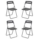 UXIOR - set 4 sedie in polipropilene pieghevole