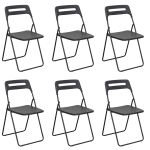 UXIOR - set 6 sedie in polipropilene pieghevole