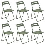 UXIOR - set 6 sedie in polipropilene pieghevole