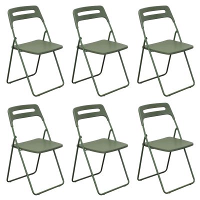 UXIOR - set 6 sedie in polipropilene pieghevole