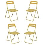 UXIOR - set 4 sedie in polipropilene pieghevole