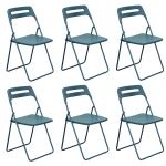 UXIOR - set 6 sedie in polipropilene pieghevole