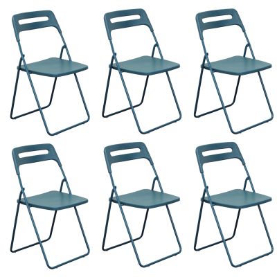 UXIOR - set 6 sedie in polipropilene pieghevole