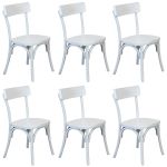 CHELSEA - set 6 sedie in legno di olmo