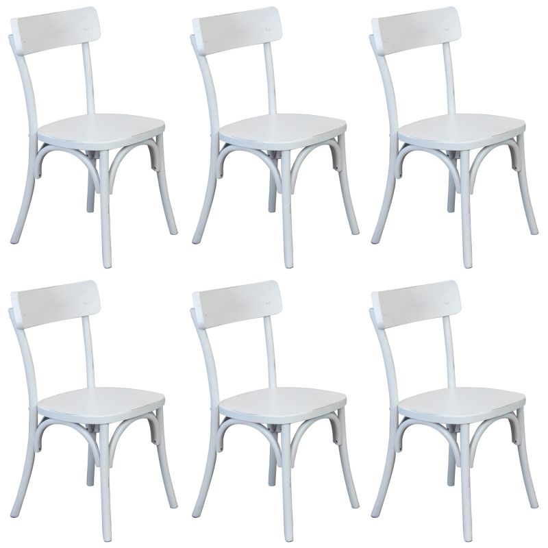 CHELSEA - set 6 sedie in legno di olmo