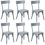 CHELSEA - set 6 sedie in legno di olmo