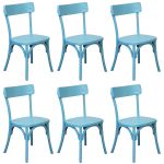 CHELSEA - set 6 sedie in legno di olmo