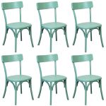 CHELSEA - set 6 sedie in legno di olmo