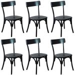 CHELSEA - set 6 sedie in legno di olmo